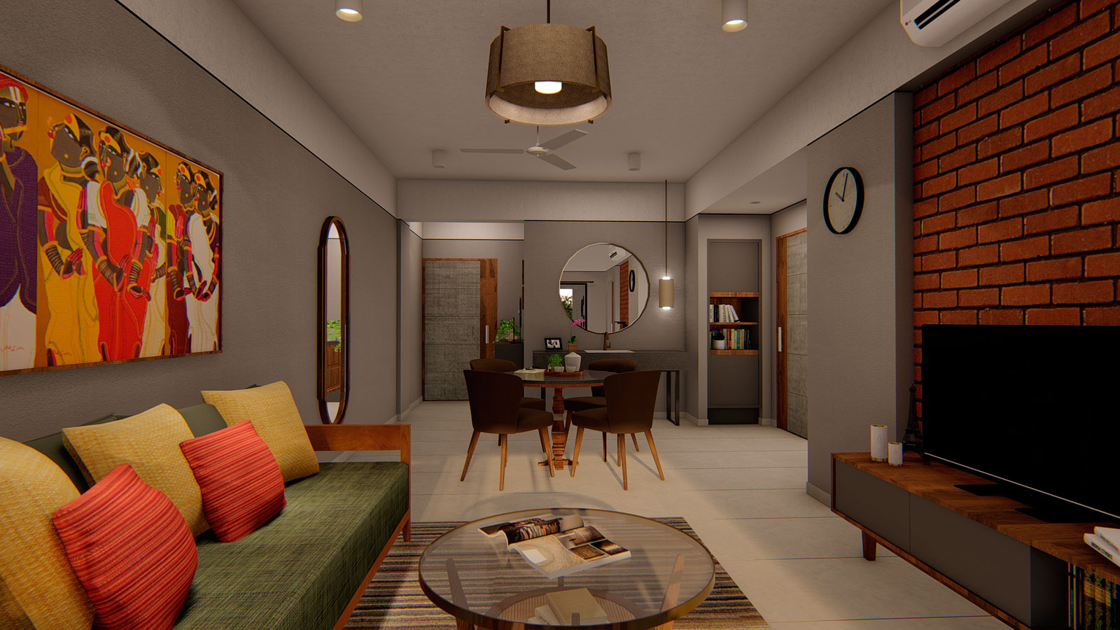 Luxury apartment living area