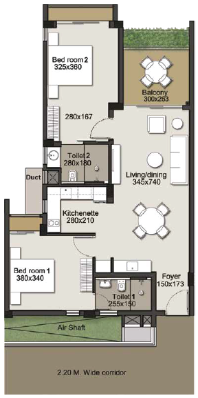 Luxury apartment floor plan
